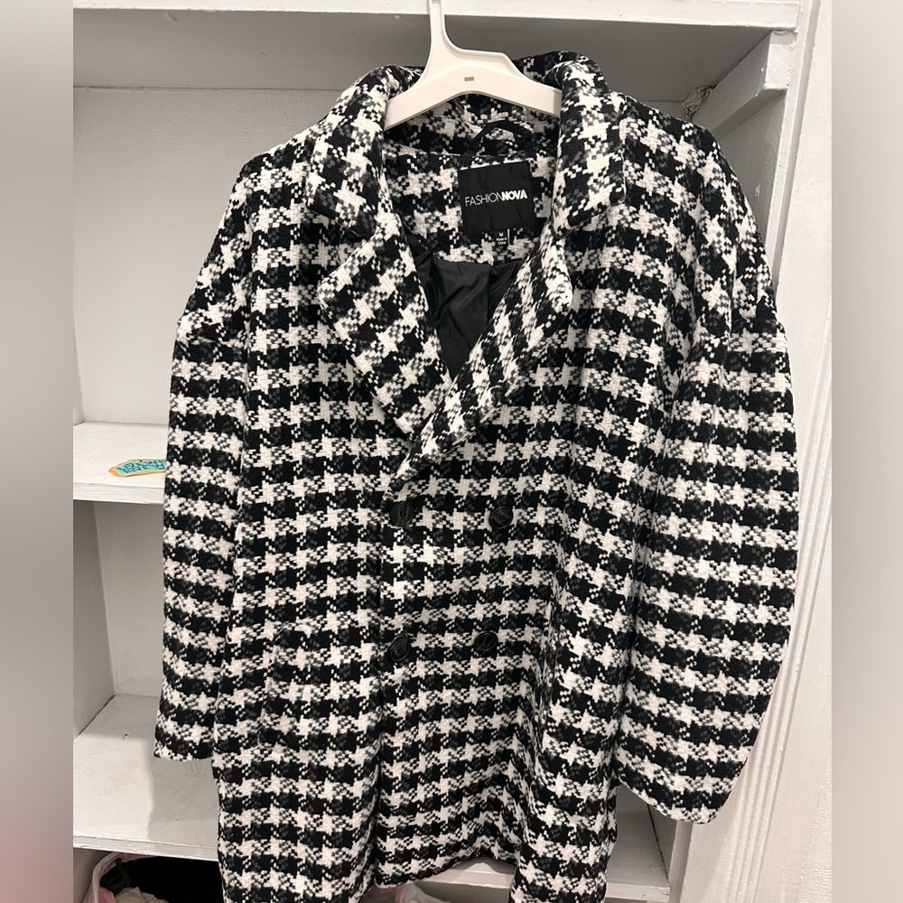 Checkered Peacoat